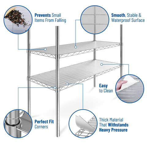 Sterling Shelf Liners protectores para estantería de alambre, mantiene las baldas protegidas.