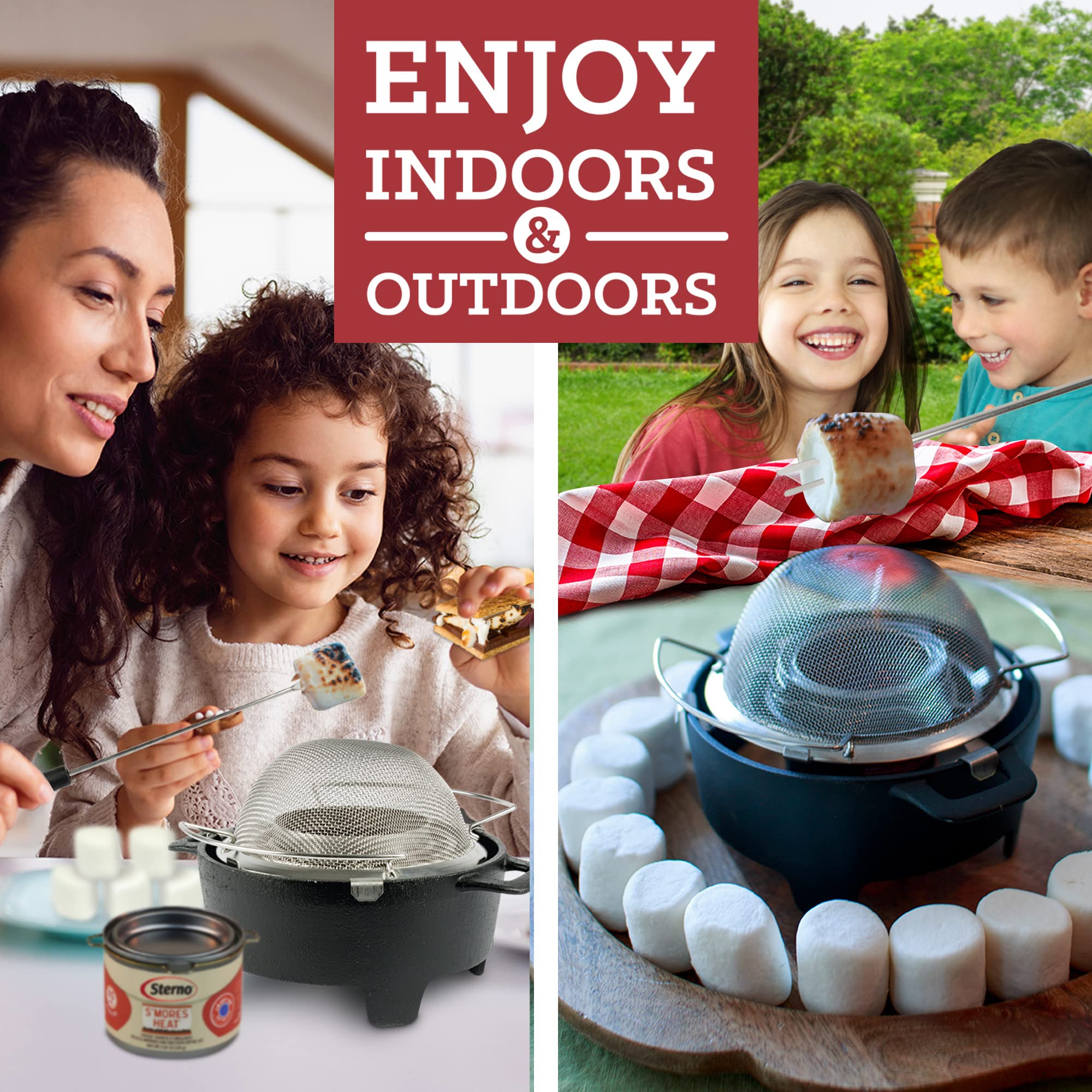Sterno S'mores Maker Jr textura de la base resistente al calor y estable durante uso