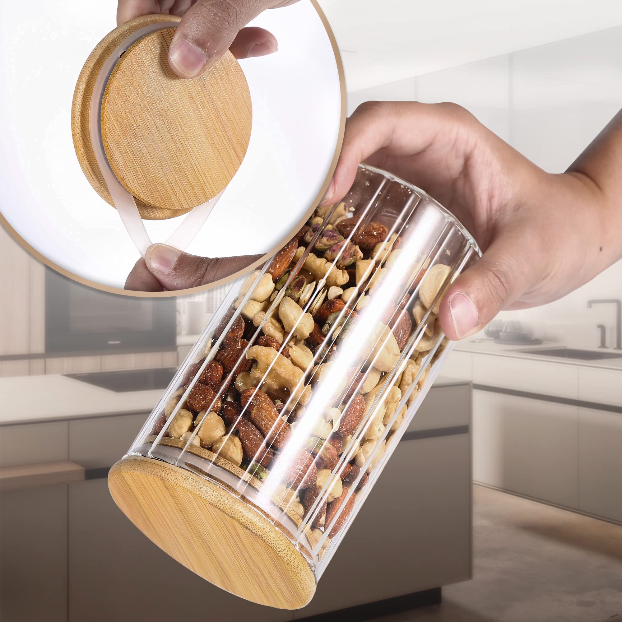 Steviieden capacidad de 700 ml ideal para avena, frutos secos y especias.