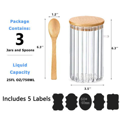 Frascos Steviieden de 750 ml para granos y cereales en la despensa