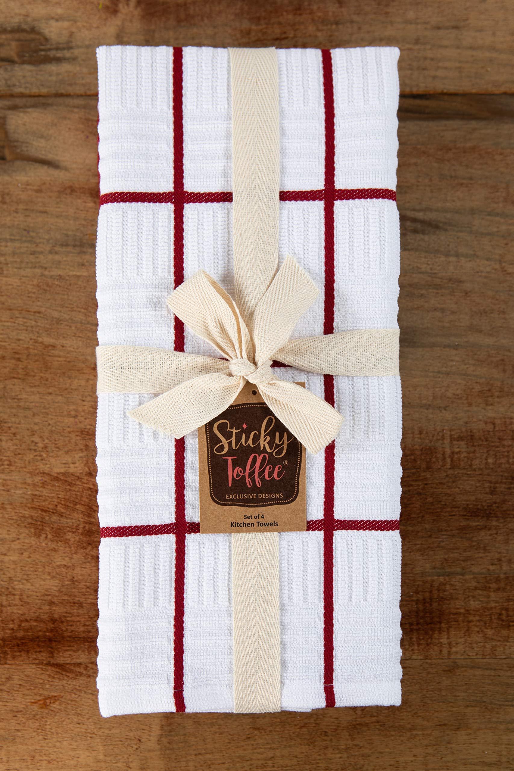 Sticky Toffee: toallas en uso para secar vajilla con facilidad.