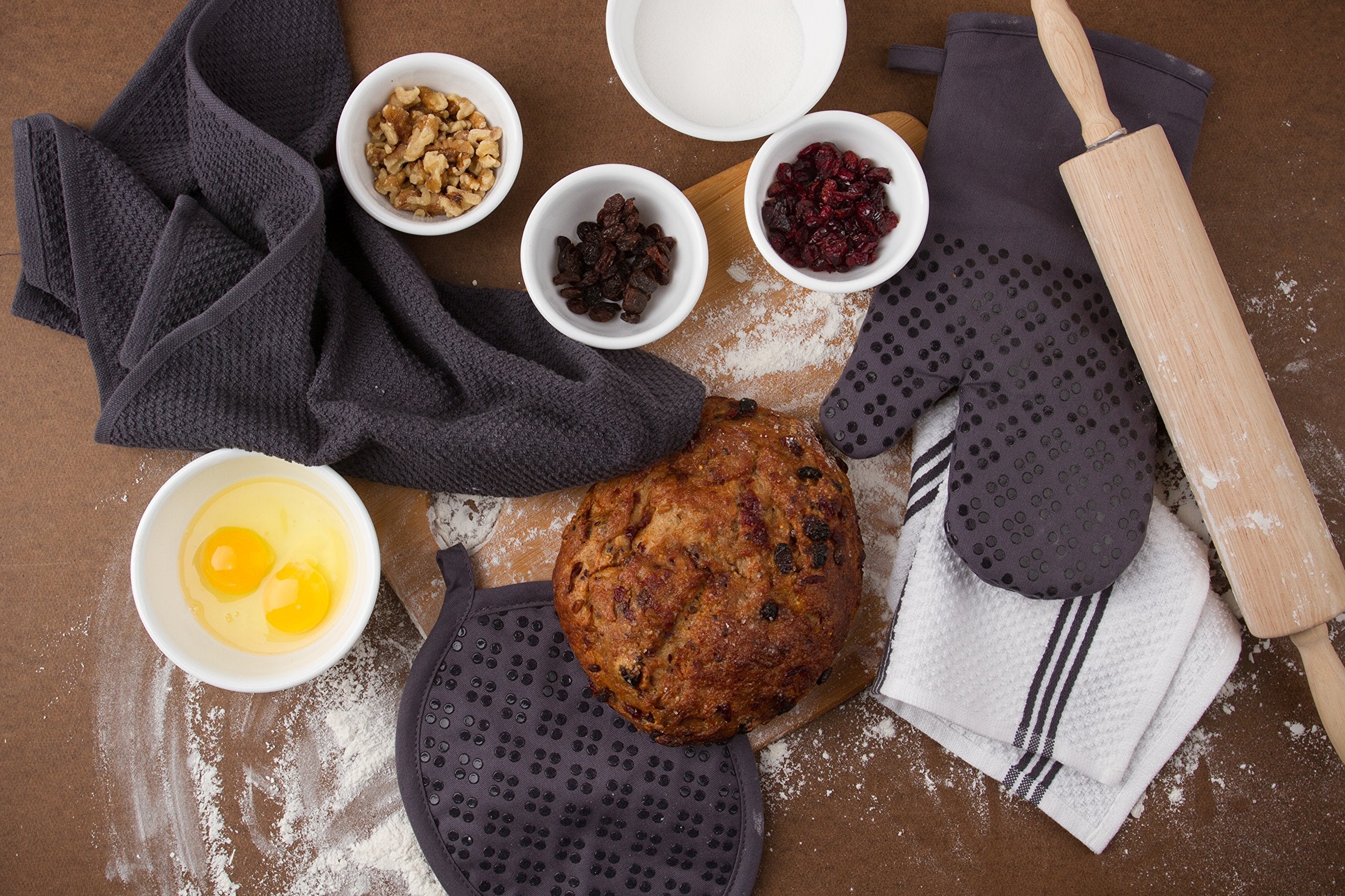 Sticky Toffee: toallas de rizo gris para tareas diarias de limpieza