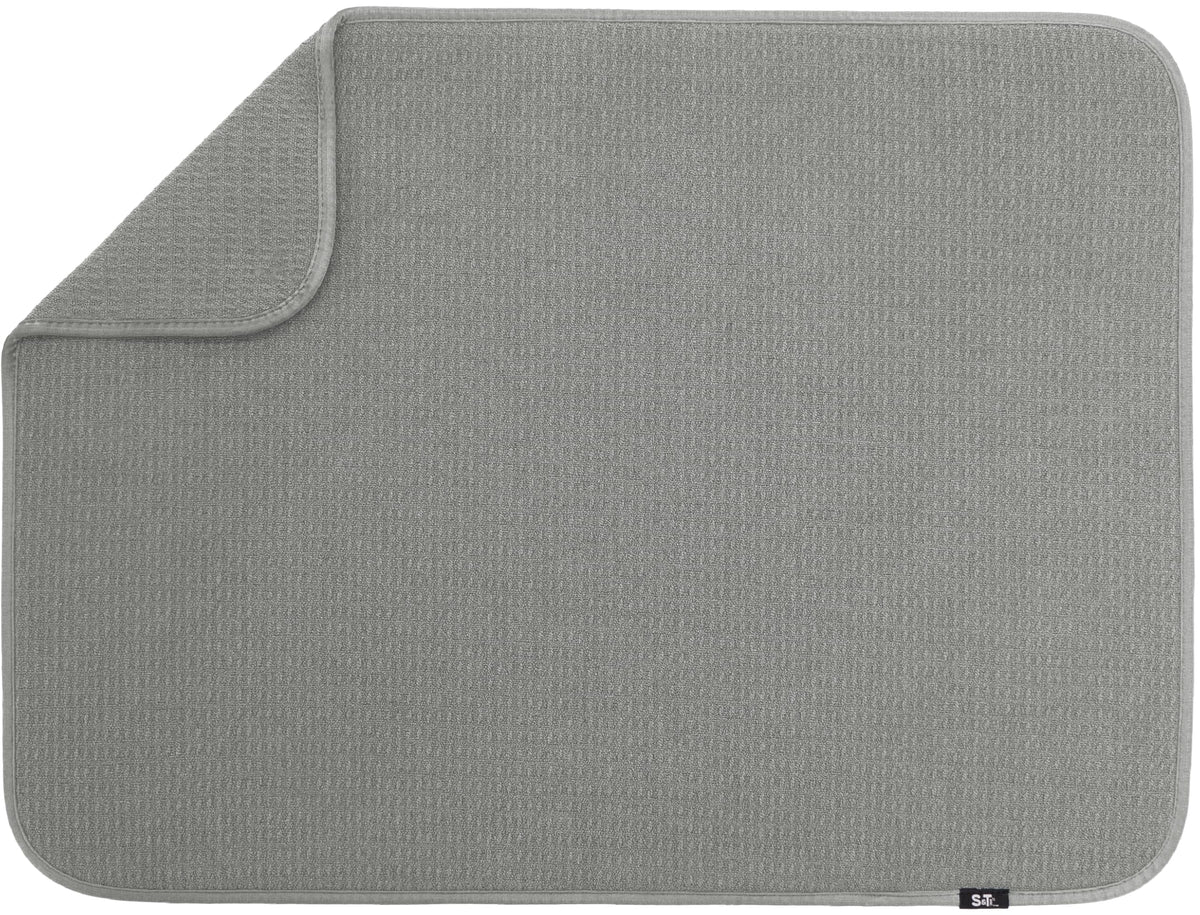 S&T INC. Alfombrilla secado para platos XL, absorbe agua rápido para encimera limpia.