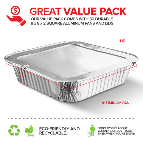 Stock Your Home: bandeja de 8 pulgadas para hornear con tapa, resultados uniformes