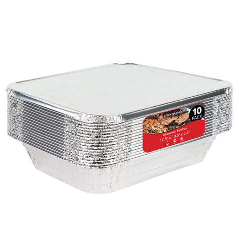 Stock Your Home: bandeja de aluminio 9x13 con tapa para hornear y servir.