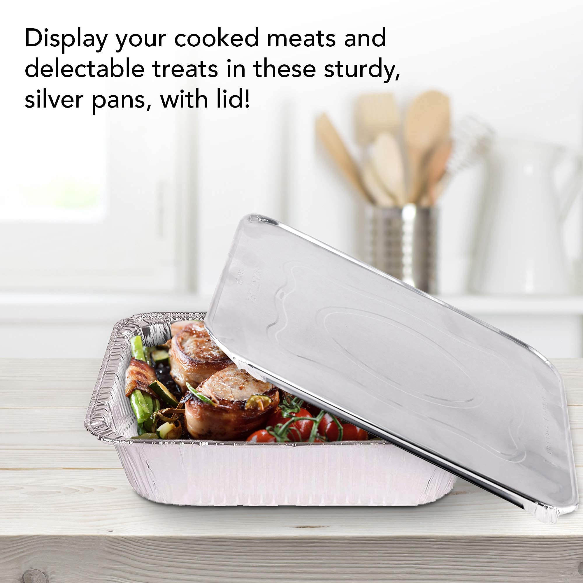 Stock Your Home: bandeja de aluminio 9x13 para congelar y almacenar comidas.