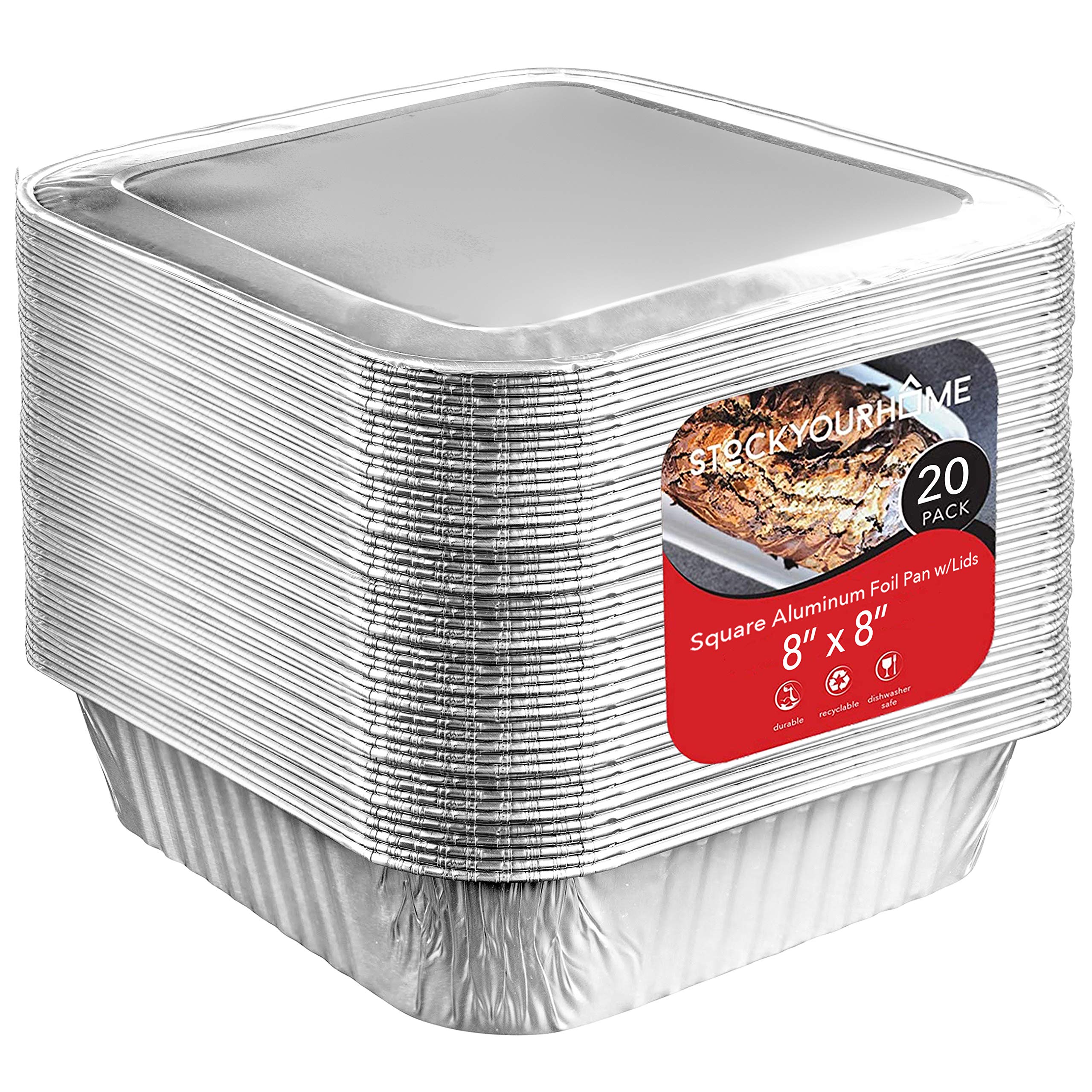 Stock Your Home: bandeja cuadrada 8x8 con tapa para hornear