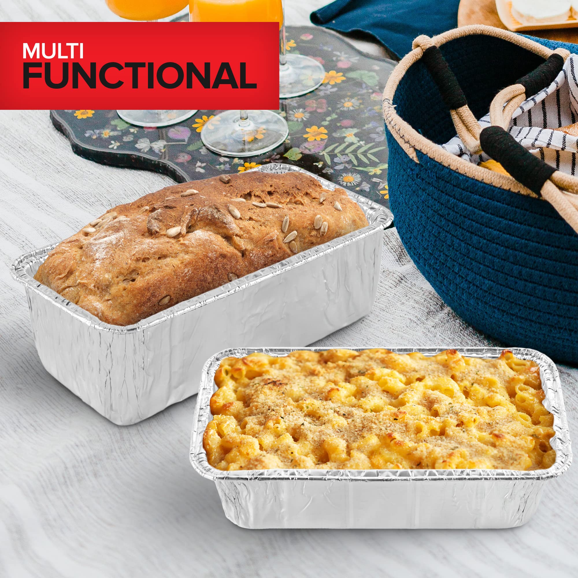 Stock Your Home: bandeja mini de aluminio 2lb para hornear y guardar sobras.