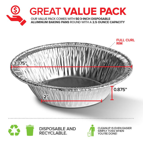 Stock Your Home bandeja tarta 3 pulgadas, apilable para ahorro de espacio.
