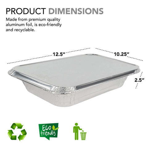 Stock Your Home: bandejas para servicio de banquete de aluminio 9x13 con tapas.