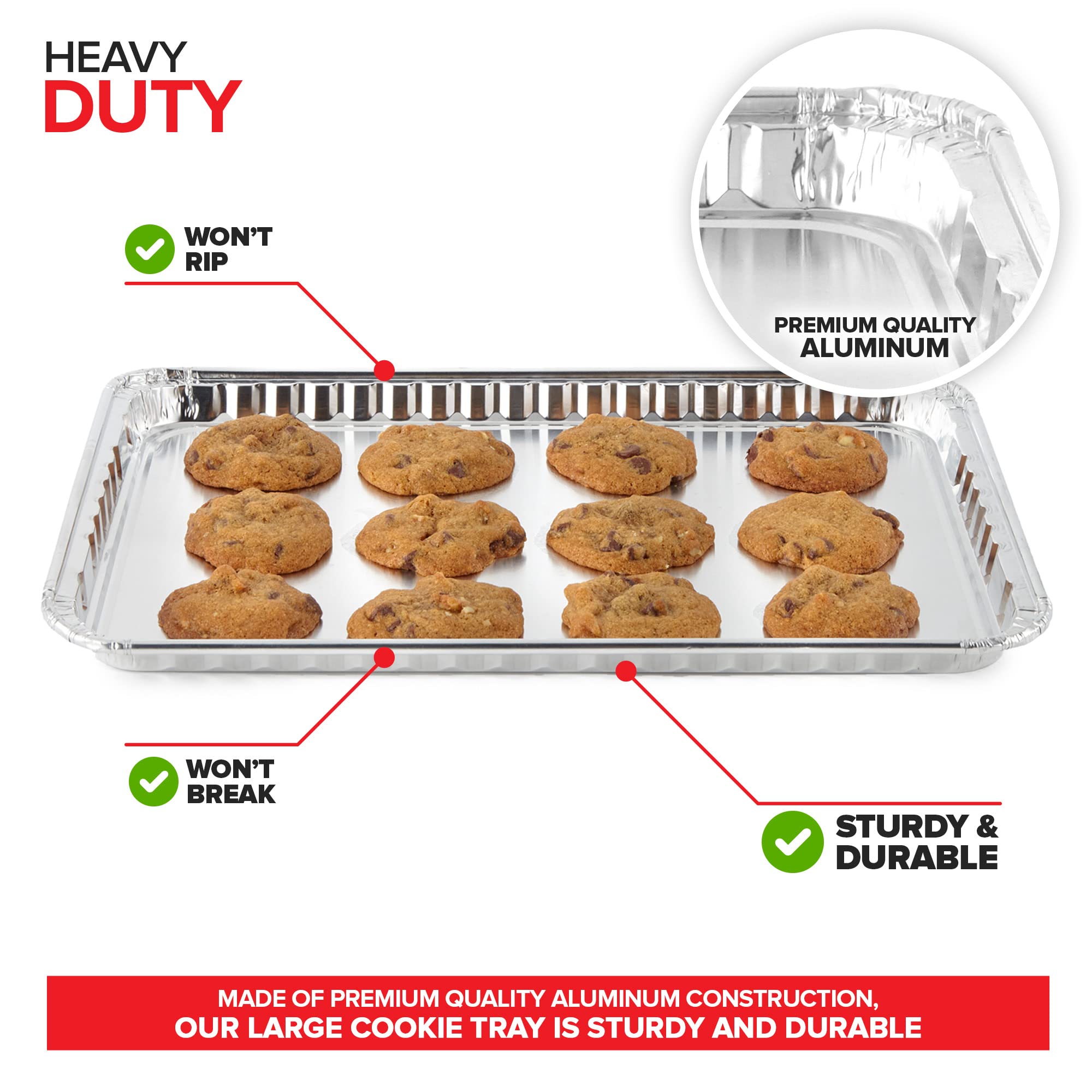 Stock Your Home bandejas para brownies en aluminio, horneado parejo.