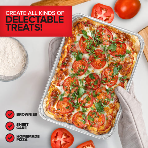 Stock Your Home bandejas desechables aptas para horno convencional.