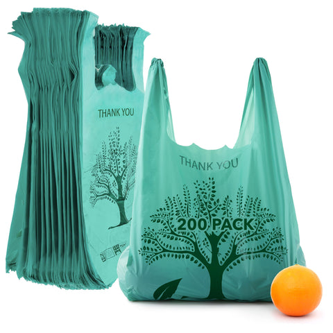 Stock Your Home bolsas estilo camiseta con asas para compra rápida en supermercado