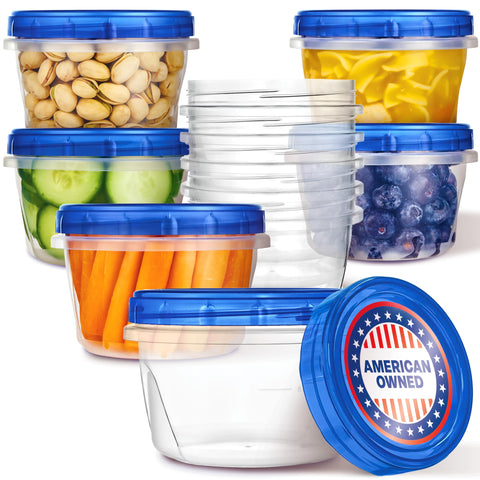 Stock Your Home contenedores 16oz con tapa rosca para almacenamiento ordenado