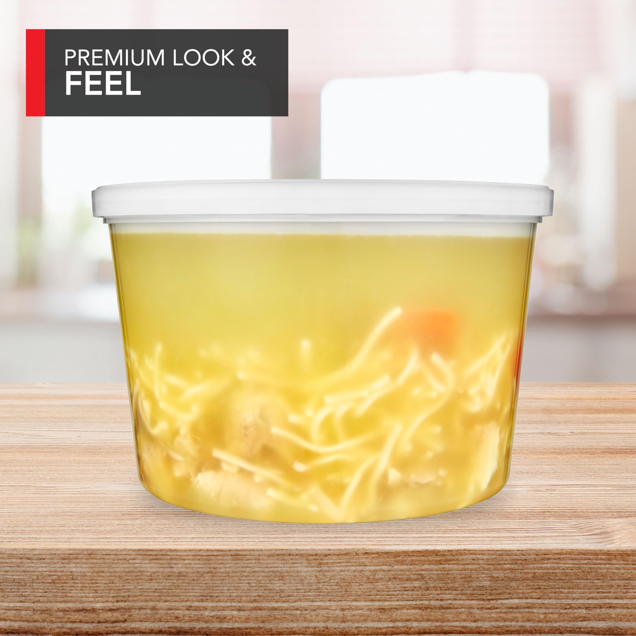 Stock Your Home contenedores 64oz apilables para cocina y refrigerador eficientes.
