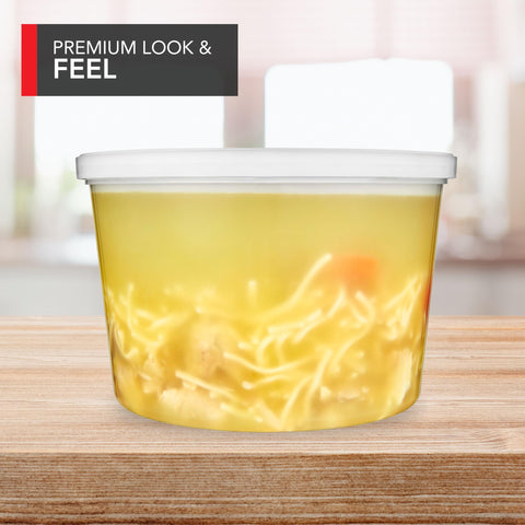 Stock Your Home contenedores 64oz apilables para cocina y refrigerador eficientes.