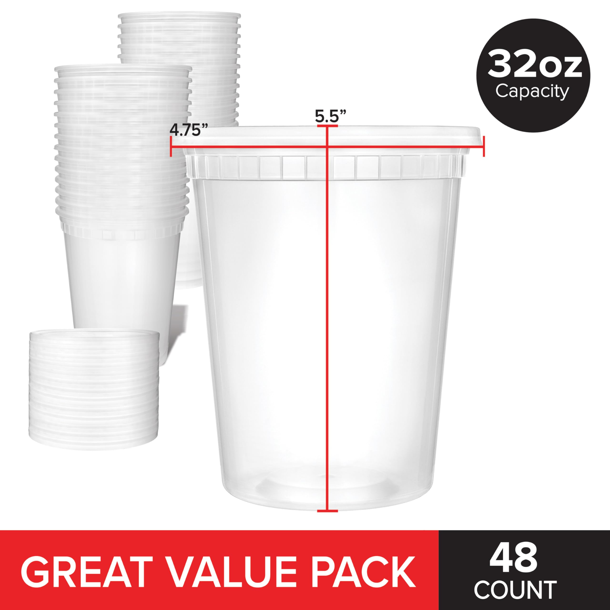 Stock Your Home recipientes plásticos de uso diario para almacenar