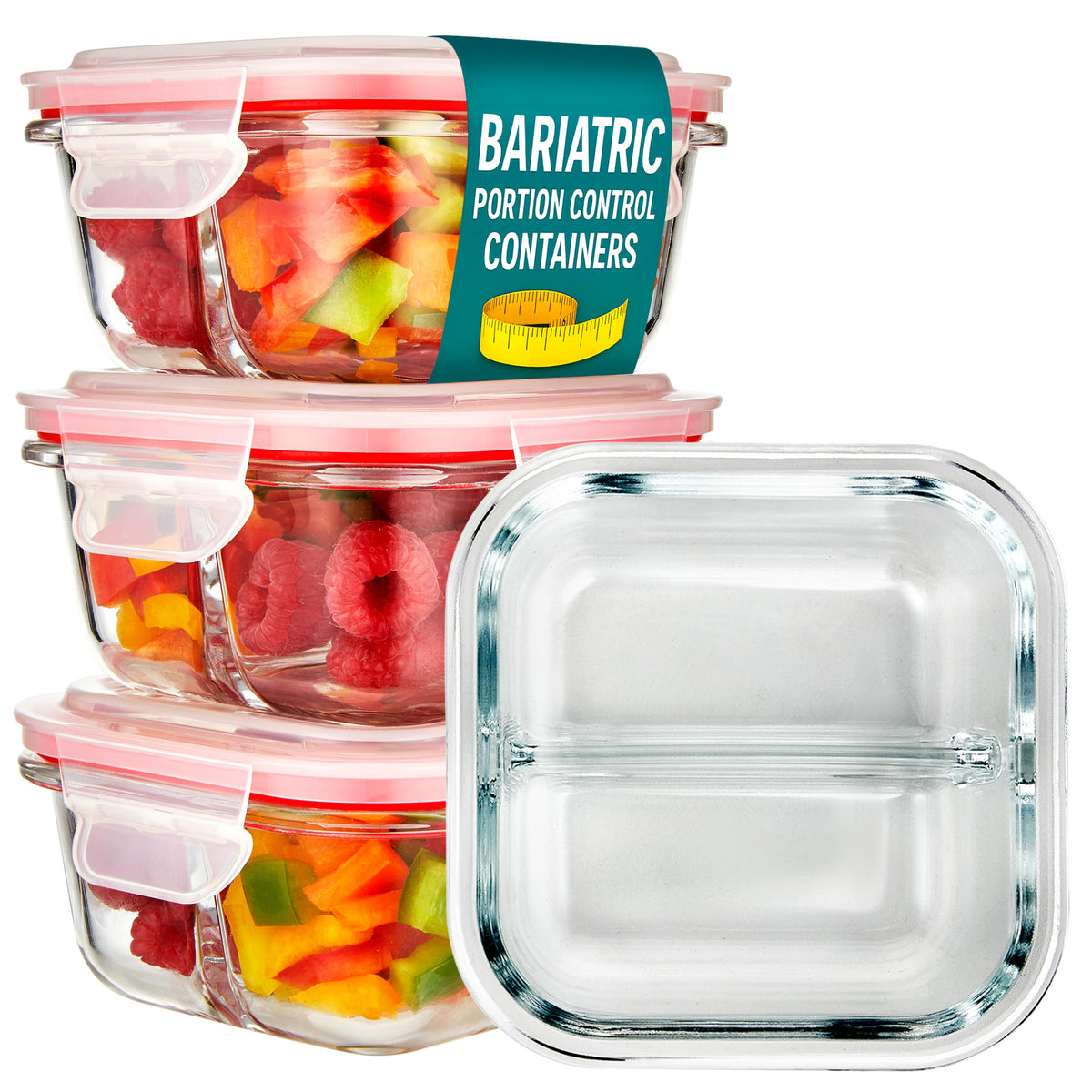 Stock Your Home: conjunto de recipientes de vidrio para porciones de 1 taza
