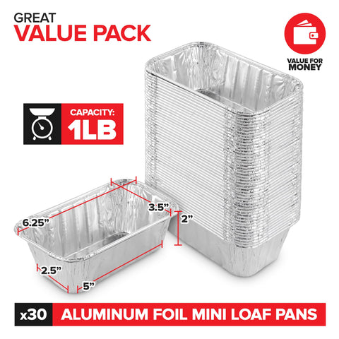Stock Your Home molde de aluminio 1 lb apilable, ideal para banquetes.