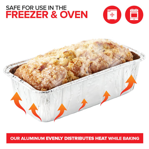 Stock Your Home: molde mini pan aluminio 2lb para congelar y almacenar.