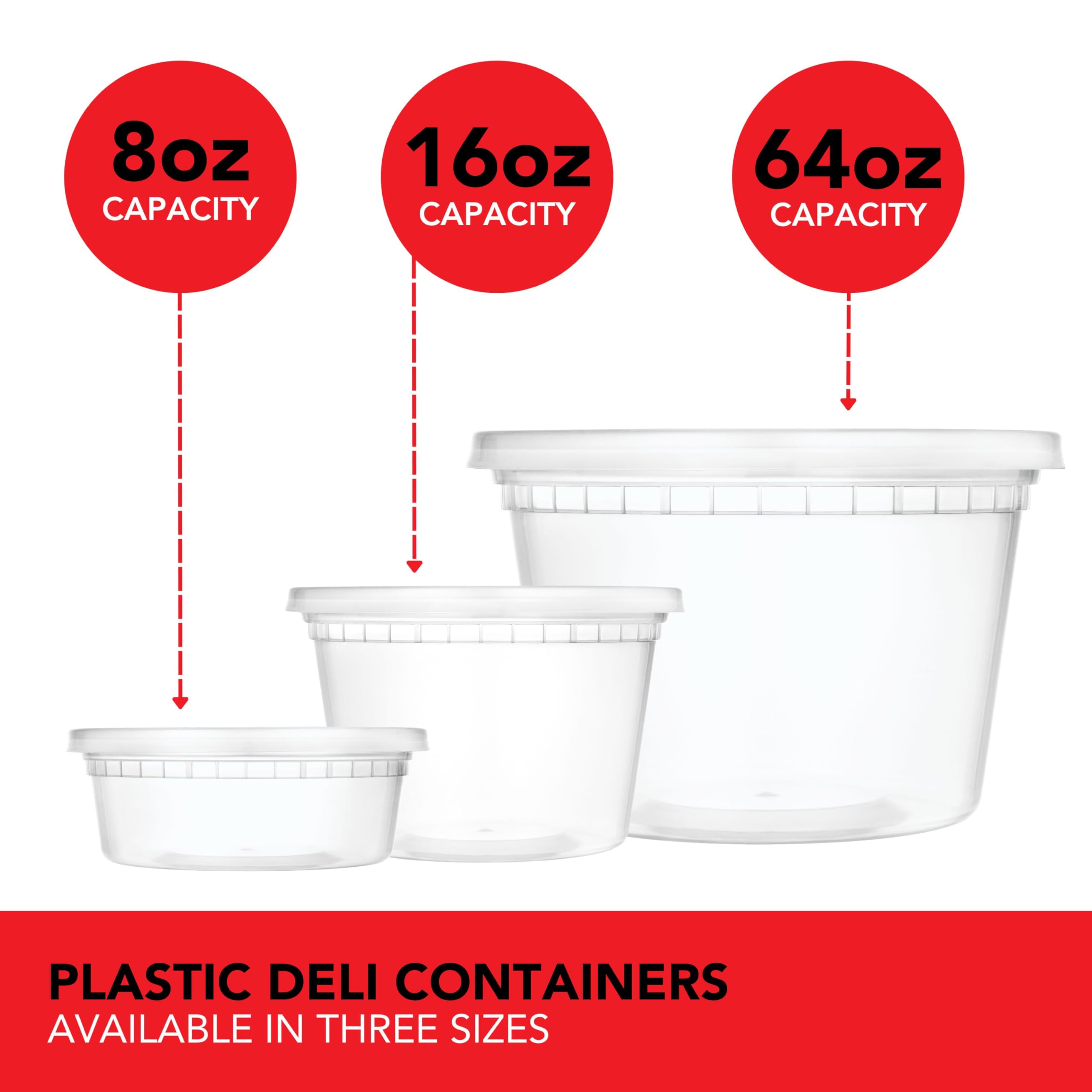 Stock Your Home pack de 48 para porciones y comidas para llevar.
