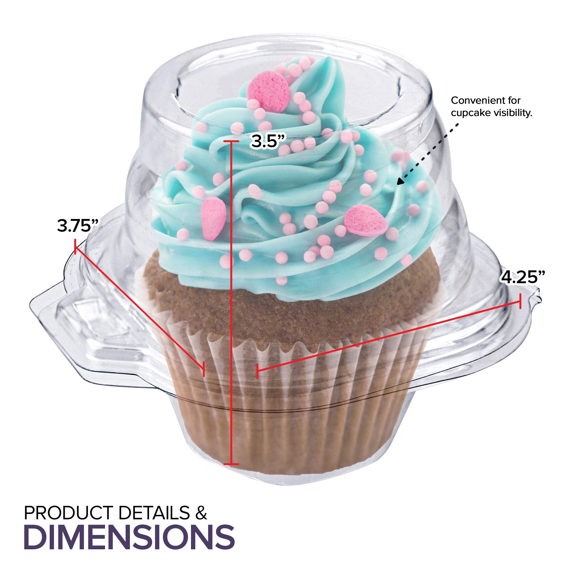 Stock Your Home paquete de 100 contenedores para cupcakes facilita organizar eventos.