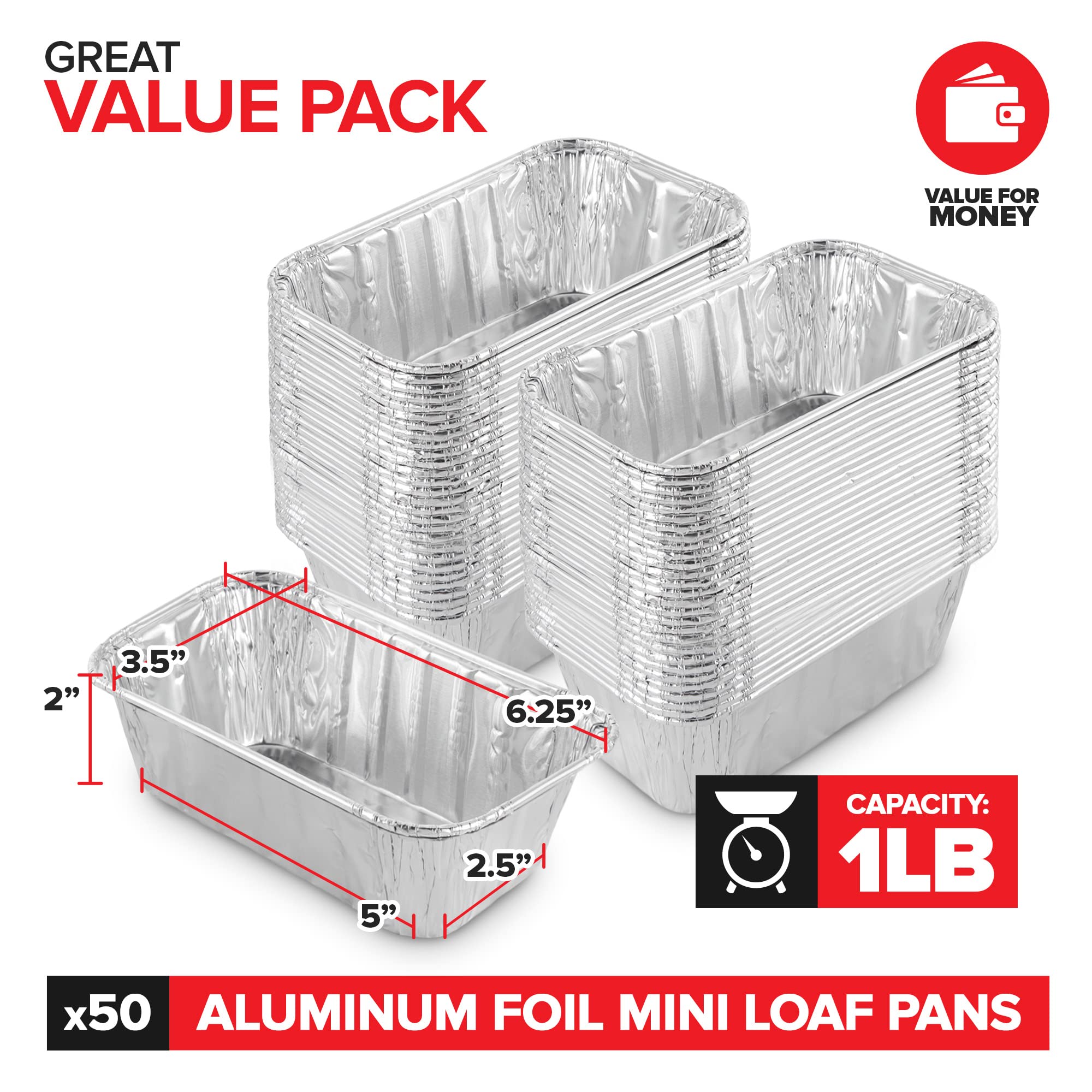 Stock Your Home: paquete de 50 moldes para hornear, práctico y económico