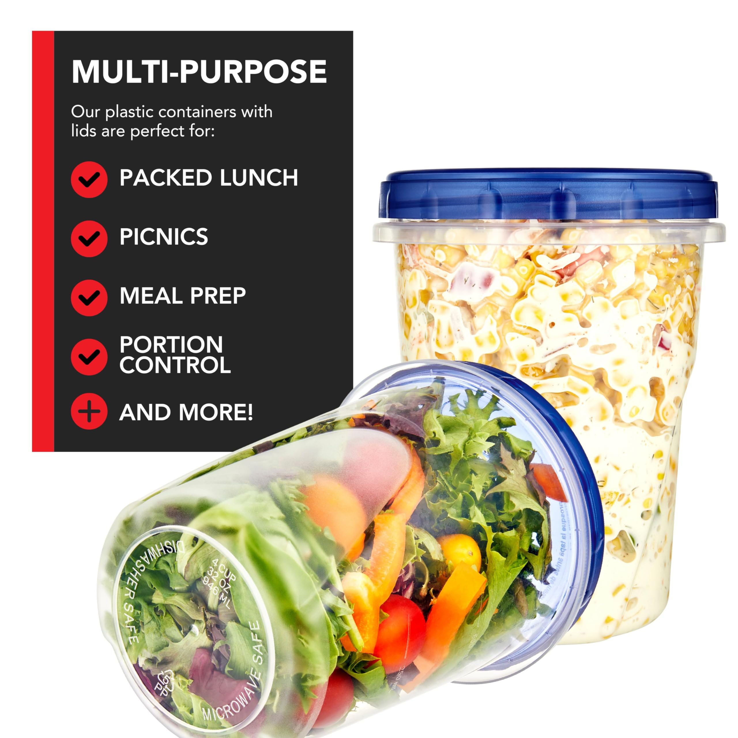 Stock Your Home: porciones familiares de 32oz para guardar sobras.