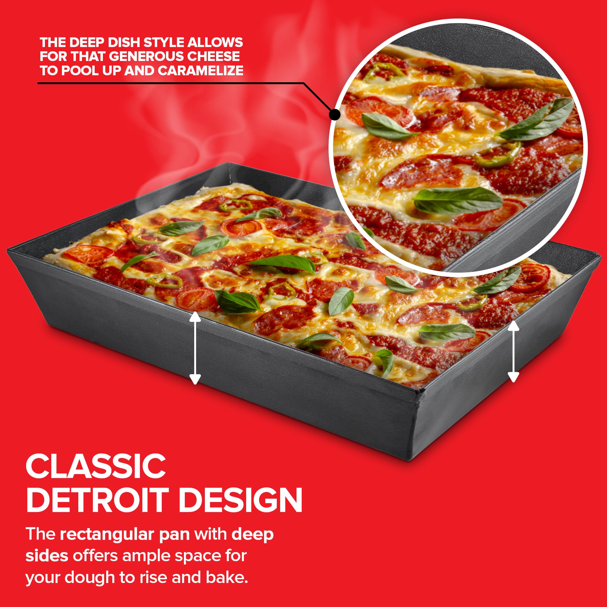 Stock Your Home: recubrimiento antiadherente que facilita desmoldar la pizza Detroit.