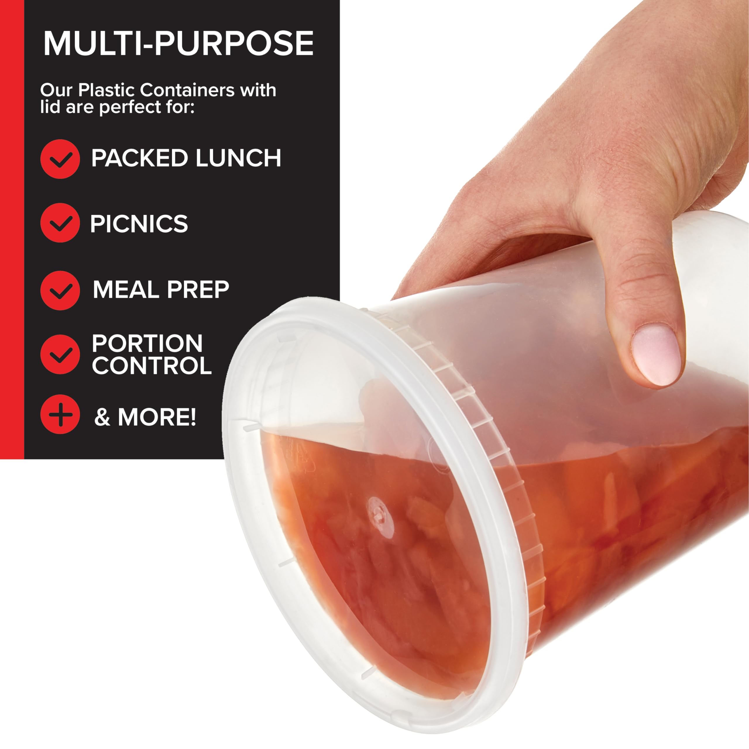 Stock Your Home tapas herméticas para contenedores de 32 onzas