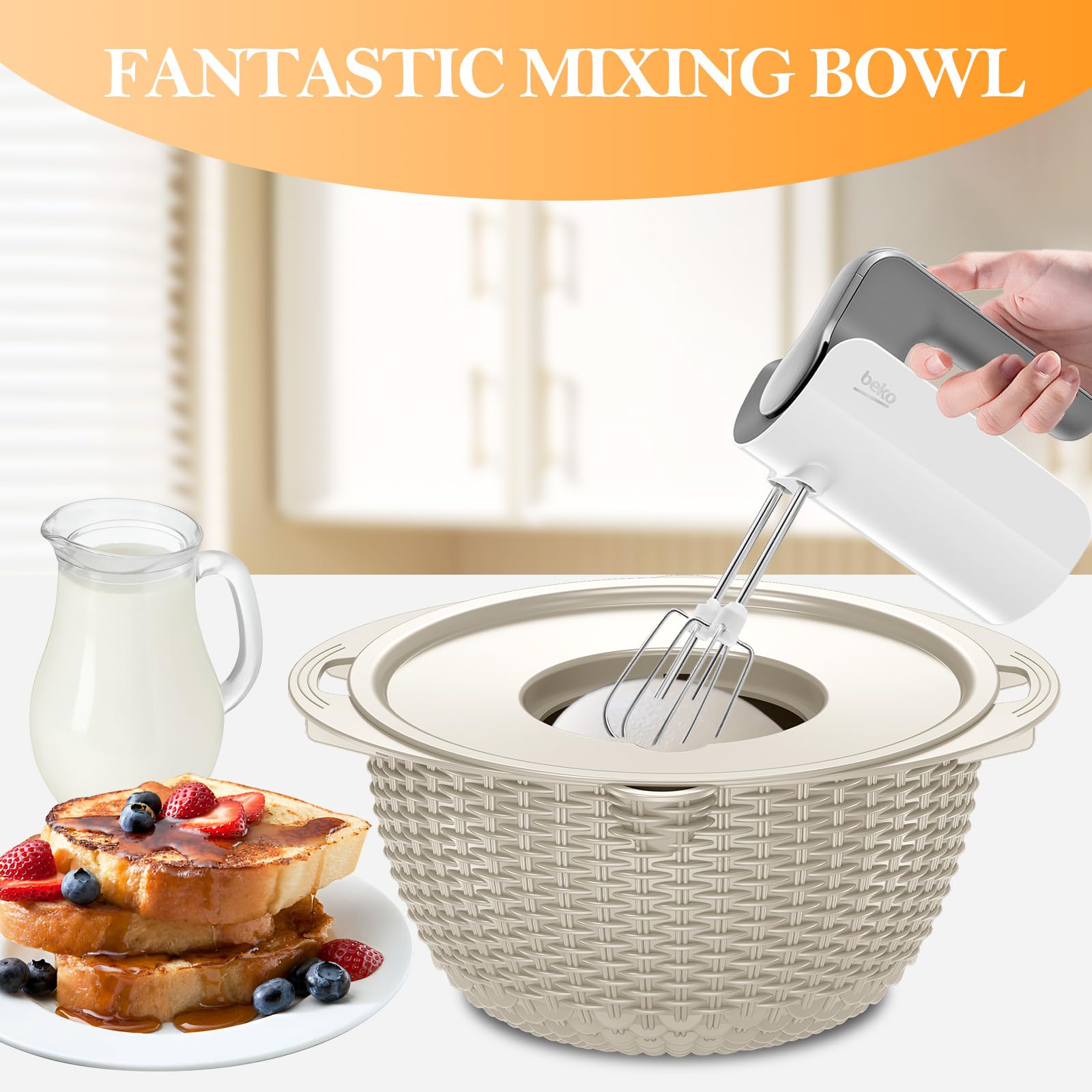 Stockpot bol grande para mezclar, refrigerar y almacenar con facilidad.