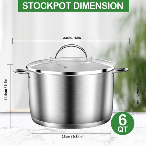 Stockpot diseño elegante apto lavavajillas facilita la limpieza después de cocinar.