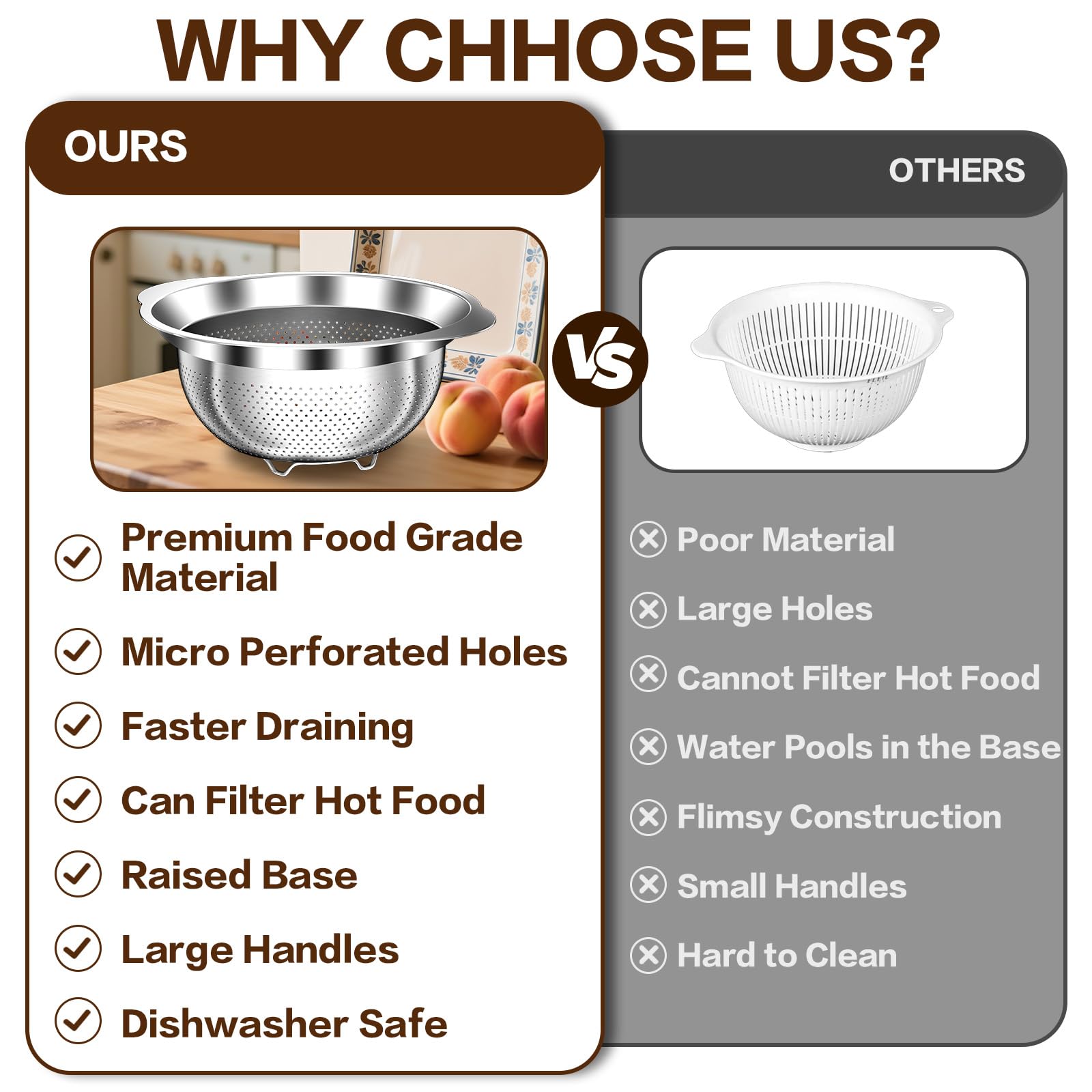 Mango único Stockpot facilita agarre seguro al verter alimentos calientes