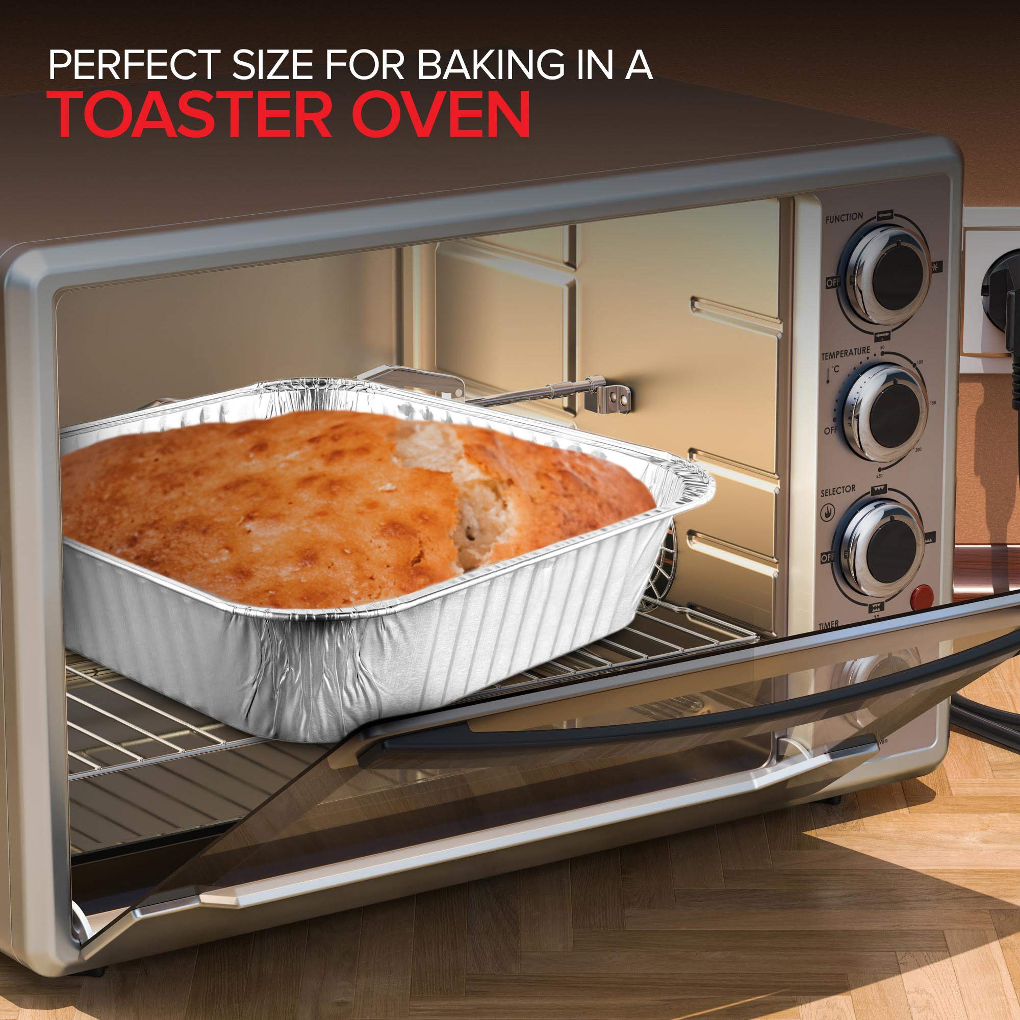 Stock Your Home envase de aluminio reciclable para comidas, conveniente y limpio.