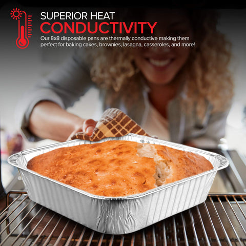 Stock Your Home uso multipropósito de bandejas de aluminio para cocinar y calentar.
