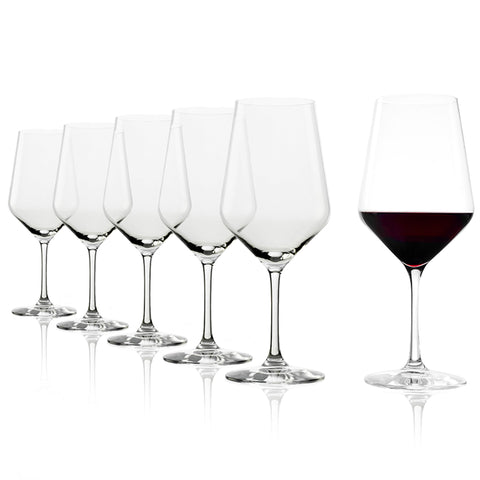 stolzle lausitz revolution copa bordeaux, enfoque en aroma intenso para vinos robustos.