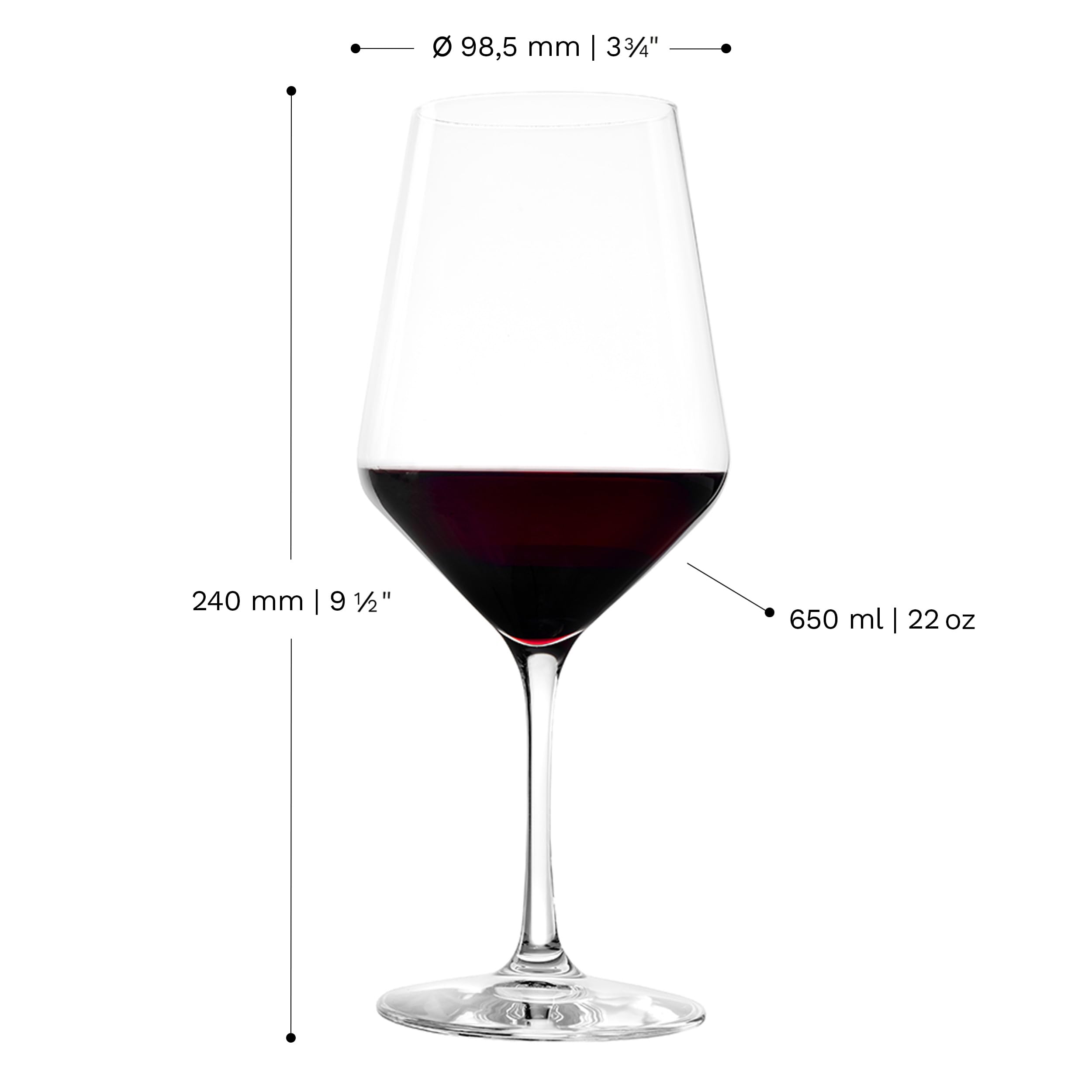 stolzle lausitz revolution conjunto de seis copas vino tinto diseño elegante.