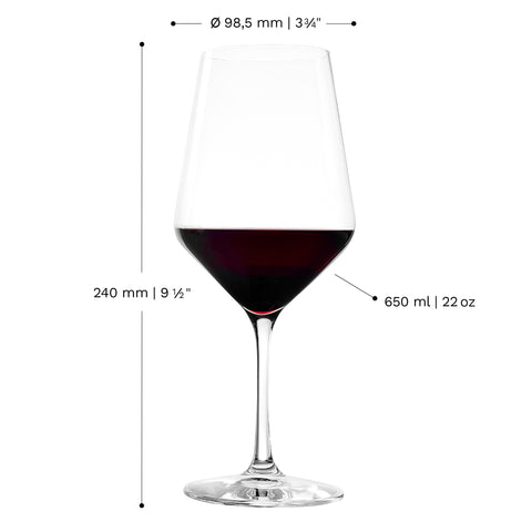 stolzle lausitz revolution conjunto de seis copas vino tinto diseño elegante.