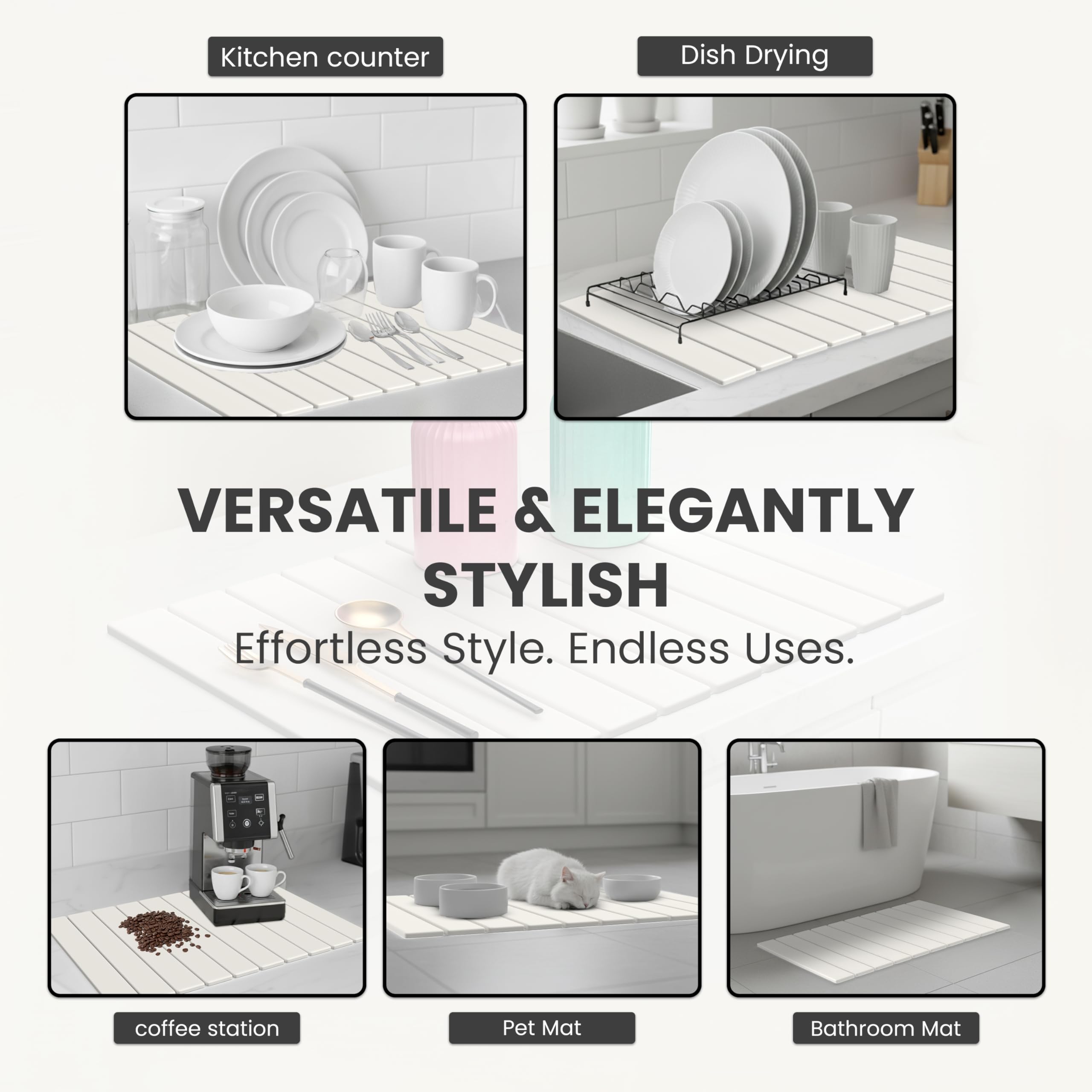 stonite alfombrilla se dobla para almacenamiento compacto en cocina