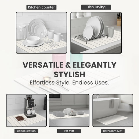 stonite alfombrilla se dobla para almacenamiento compacto en cocina