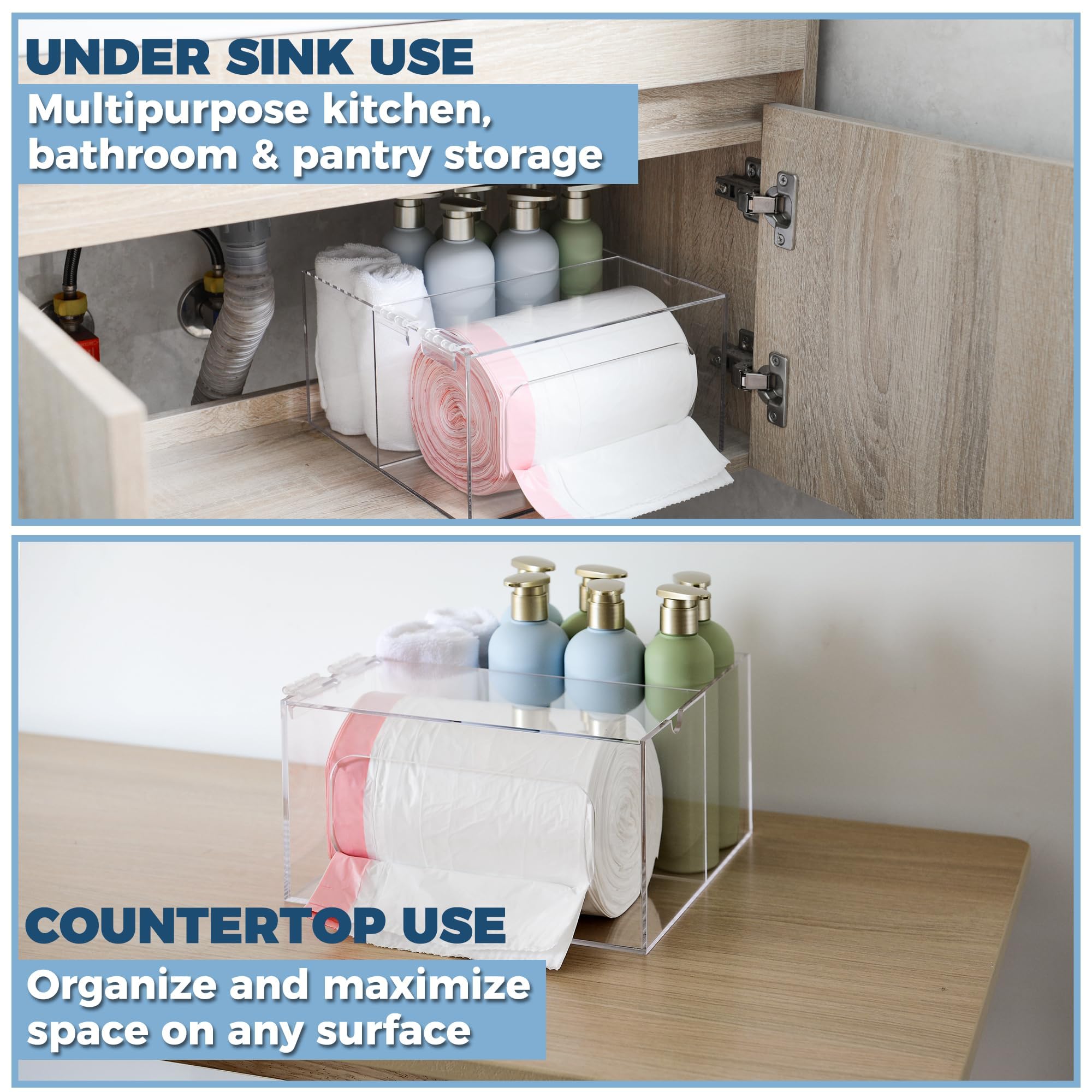 Storage Standard organizador basuras acrílico tapa para mantener áreas ordenadas.