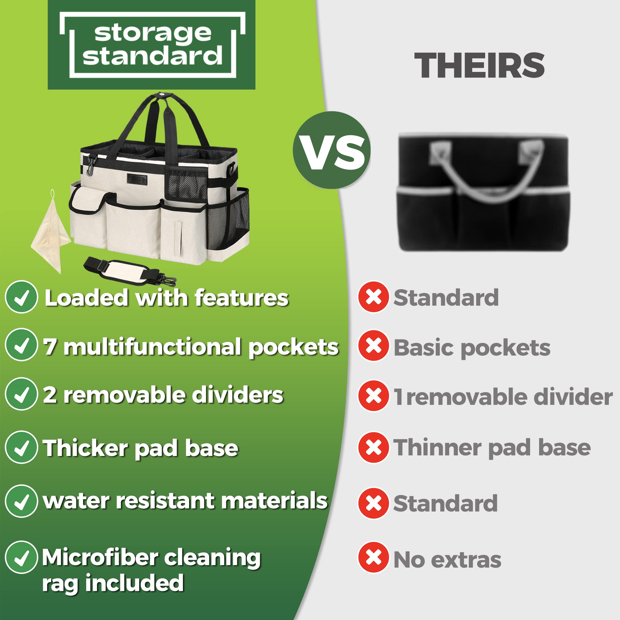 Storage Standard caddy de limpieza, correa ajustable para transportar sin esfuerzo.
