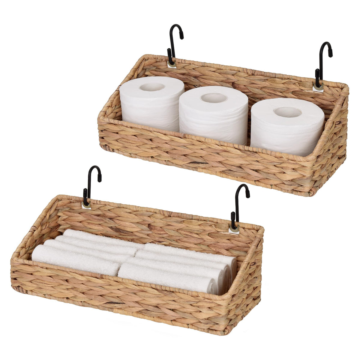 StorageWorks cestas tejidas para pared, ideal para organizar objetos en casa.