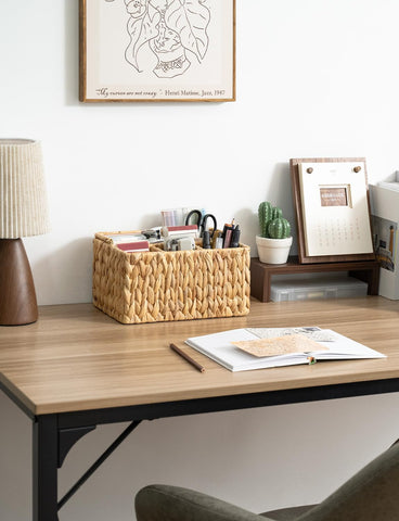 StorageWorks organizador cubiertos mimbre portatil: traslada fácilmente el contenido a picnic.