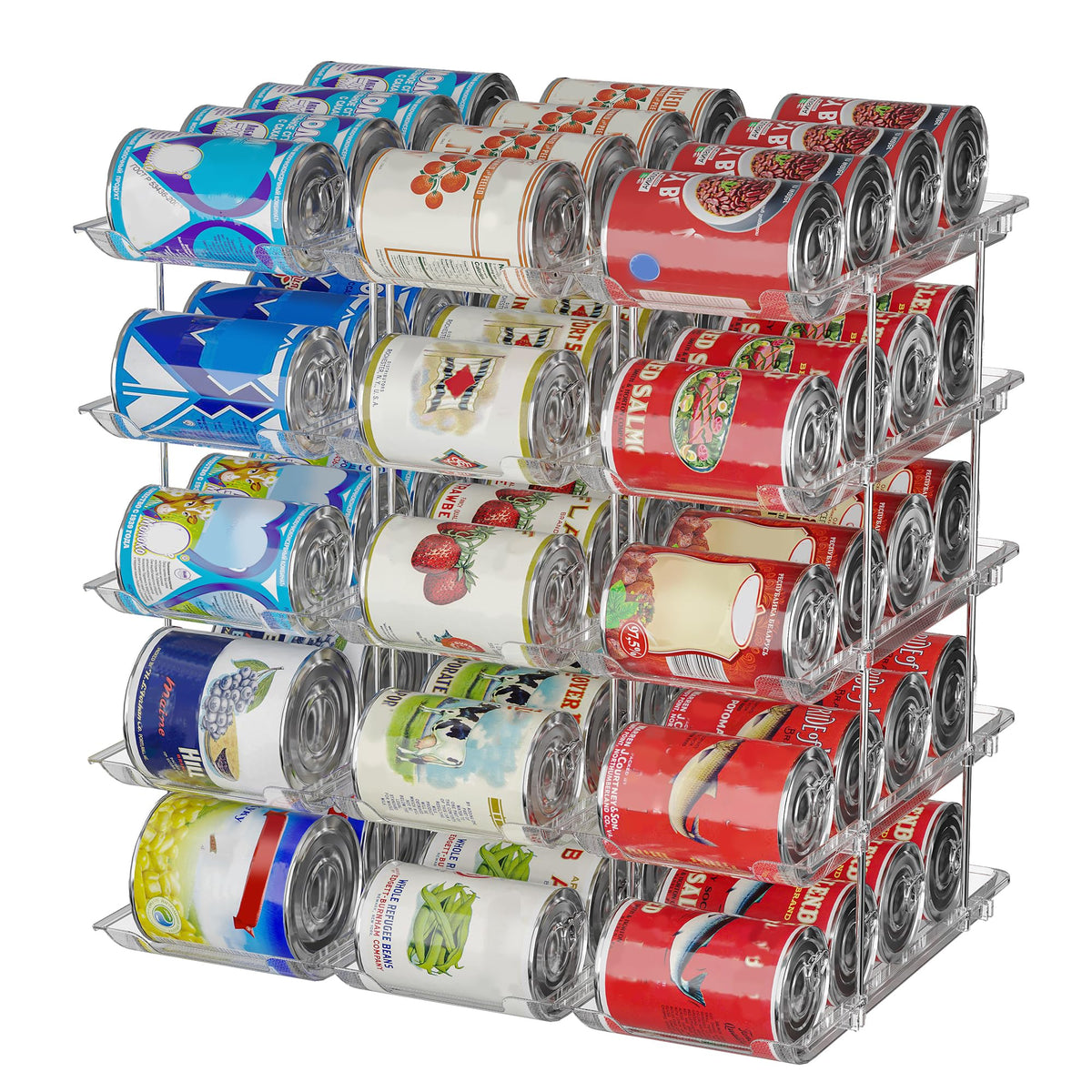 STORICANS organizador-latas-5niveles para despensa, maximiza espacio y organización diaria.