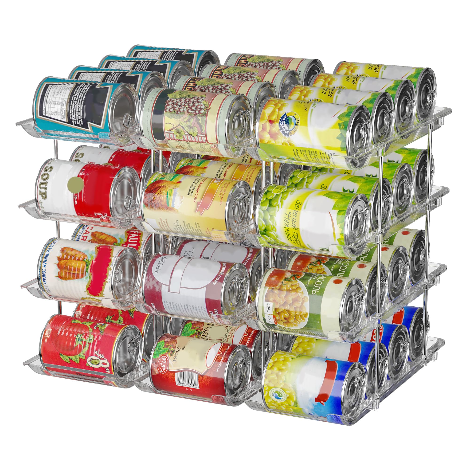 STORICANS organizador-latas-armario-4-niveles: acceso rápido a latas en la despensa.