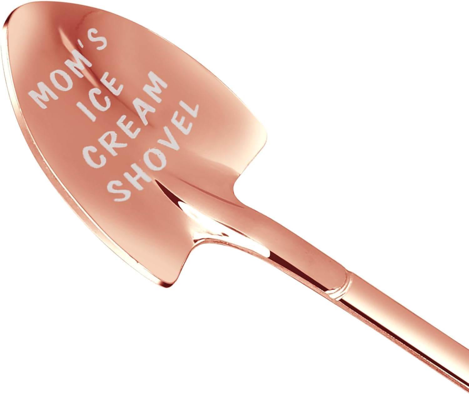 stormroo Cucharón de helado MOM en rosa dorado, ideal para servir porciones elegantes.