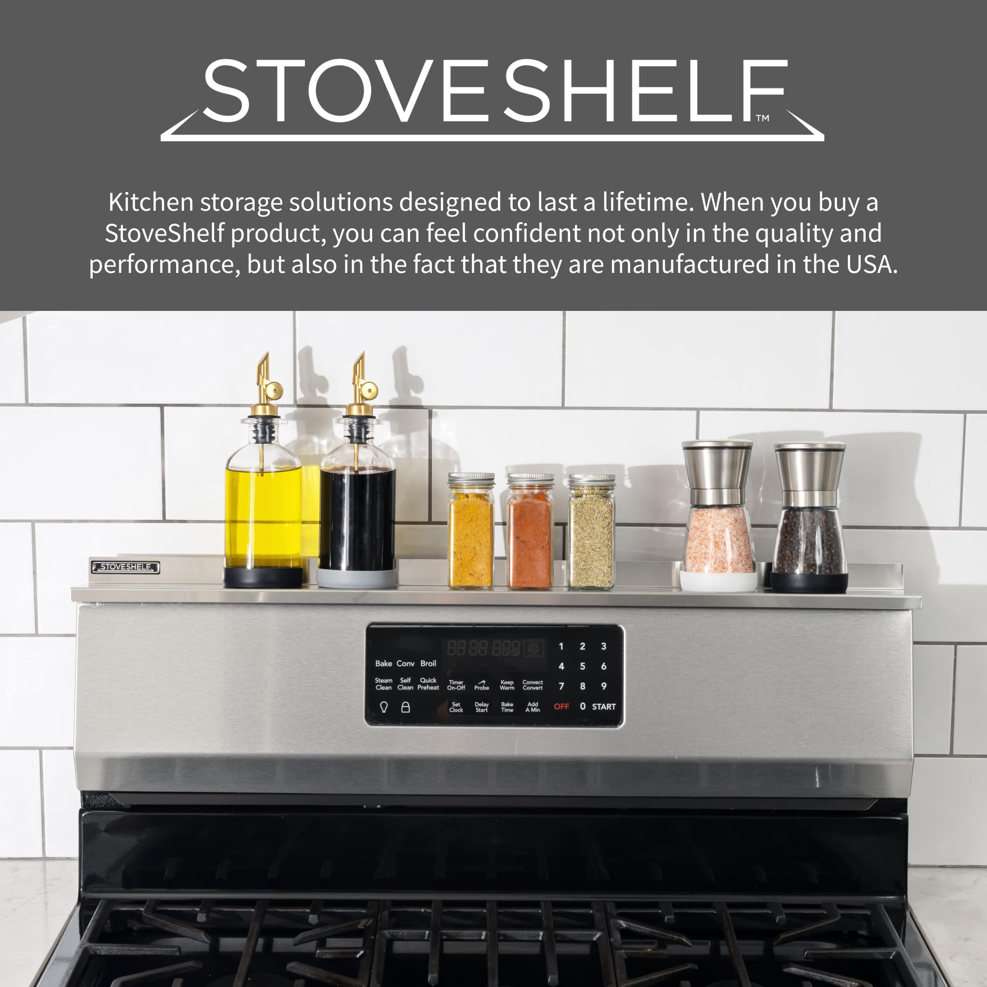 StoveShelf instalación cero ideal para cocinas que cambian