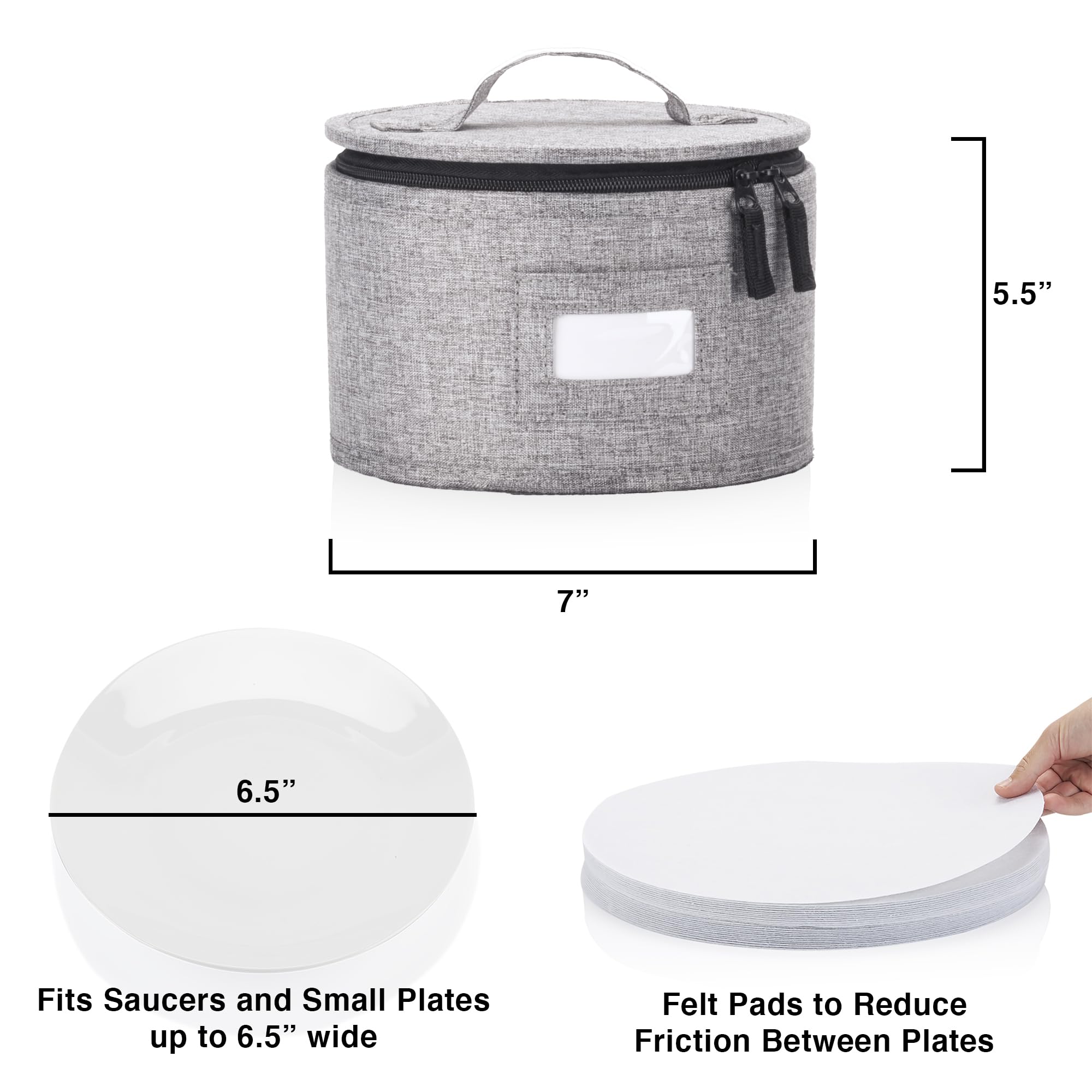 STOZU separadores de fieltro para 12 platos, protección de superficie