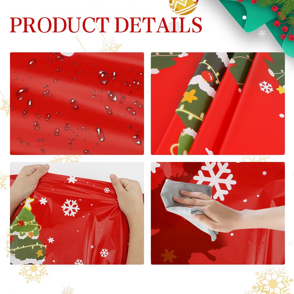 Mantel STPIYFZU rojo, desechable y práctico para fiestas.